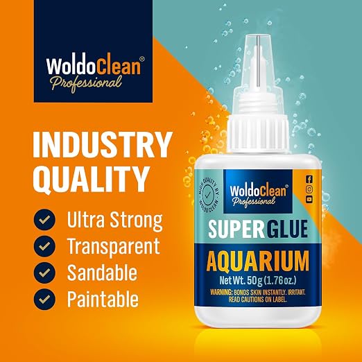 WoldoClean Aquarium Super Glue Gel 50g Fish Safe