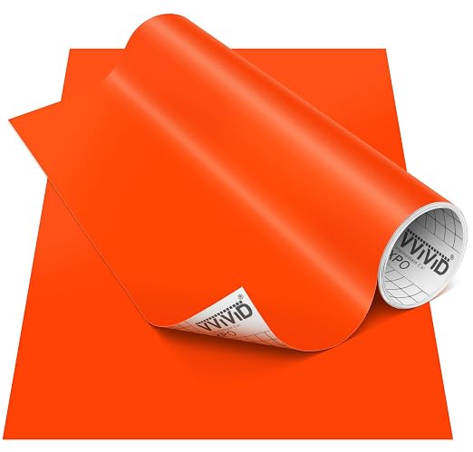 VViViD DECO65 Matte Pastel Orange Red Permanent Adhesive Craft Vinyl