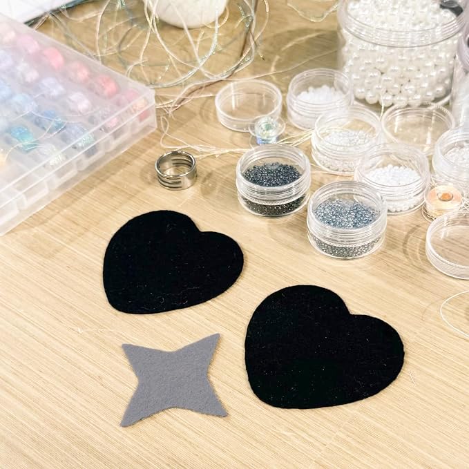20Pcs Stiff Felt Sheets, 1.5mm Thick Felt Fabric Squares
