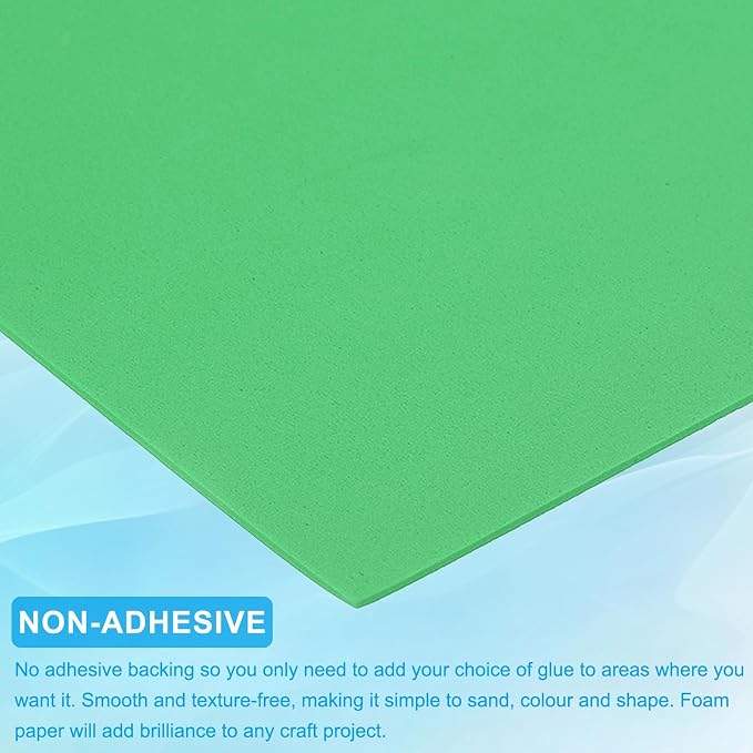PATIKIL 30 Pack EVA Foam Sheets, Light Green