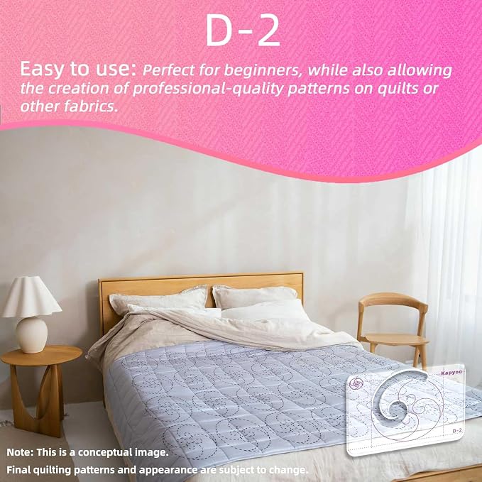 3Pcs Free Motion Quilting Templates