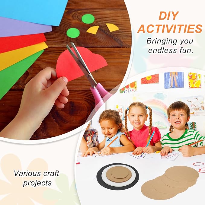 MECCANIXITY 24 Pcs Circle Card Stock, 8.3 Inch Round Cutouts Paper Thick