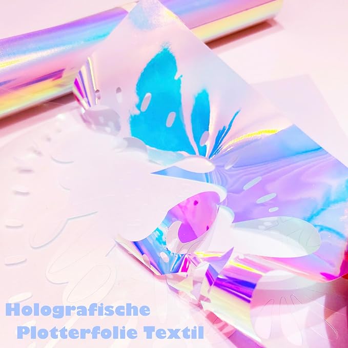 Holographic Heat Transfer Vinyl 10.5IN x 6FT Rainbow HTV Iron on Vinyl