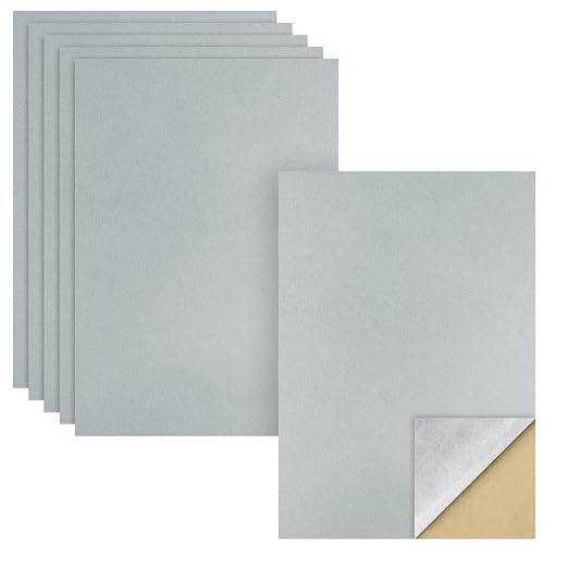 Biaungdo Grey Self Adhesive Felt Sheets, 8 x 12 Inch, Felts Fabric