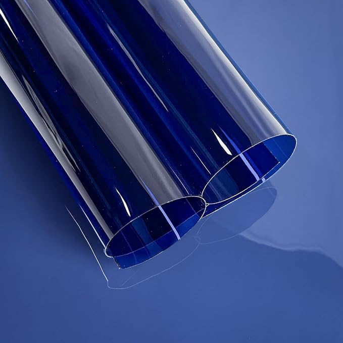 Transparent PVC Faux Leather Sheets, Glossy Waterproof Clear Vinyl Fabric