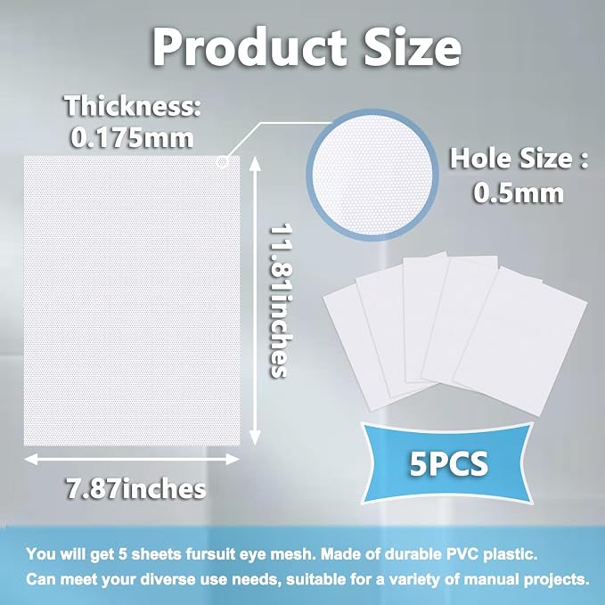 Fursuit Eye Mesh, Printable PVC Plastic Eye Mesh Sheet