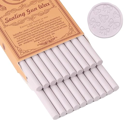 Light Purple Sealing Wax Sticks, WASOHLING 20Pcs Glue Gun Wax Seal Sticks