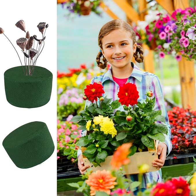 20 PCS Round Floral Foam, Wet Florist Floral Foam Block Flower Arrangement