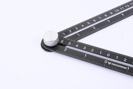PEC Tools Professional Multi-Angle Measuring Ruler – Heavy Duty Metal Template