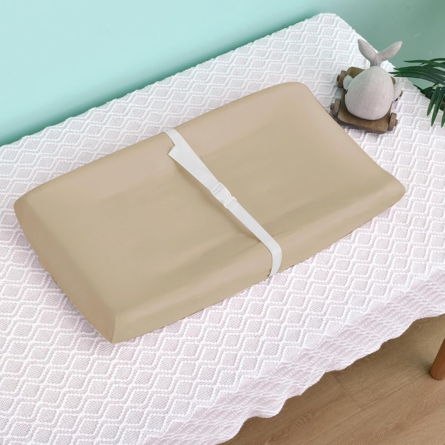 david's Kids 3 Pack Changing Pad Cover Set, Ultra Soft Breathable Cozy Microfiber Diaper Change Table Sheets for Baby Girls, Fit Most Changing Pads, White & Grey & Khaki