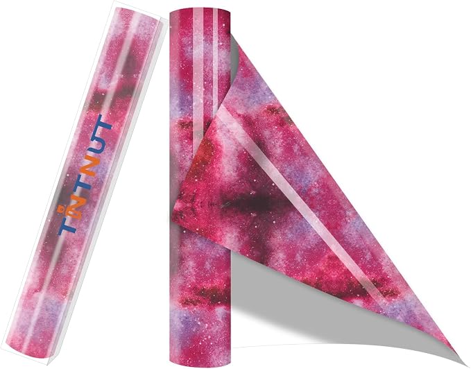 Tintnut Rose Red Galaxy Glow in the Dark HTV Vinyl, stretch washable, suitable