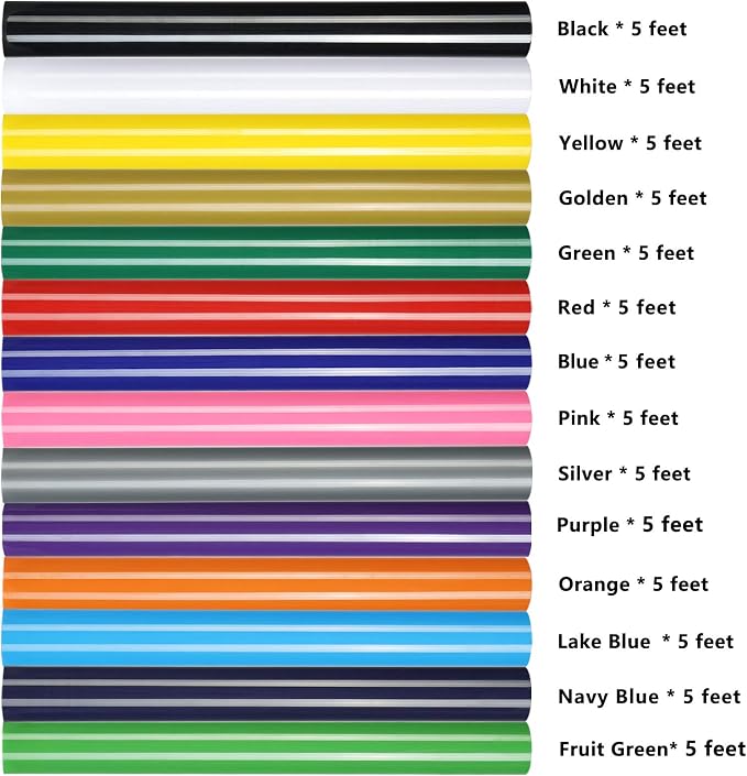 TUMIYA 14 Rolls Heat Transfer Vinyl, HTV Vinyl