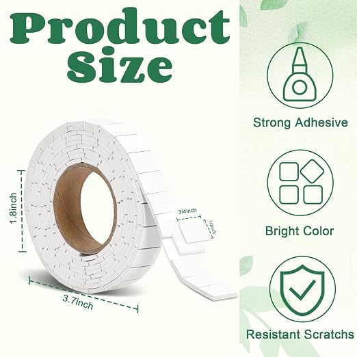 168 Pcs Foam Tape Craft Double Sided Precut 3/4 X 1/2 Inch 3D Adhesive Foam
