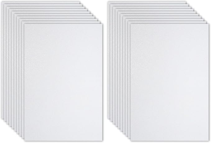 PATIKIL White Shiny EVA Glitter Foam Sheet 16x12 Inch 2mm Thick