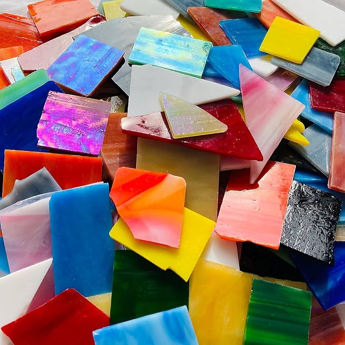 Mosaic Tiles Stained Glass Scraps Sheets