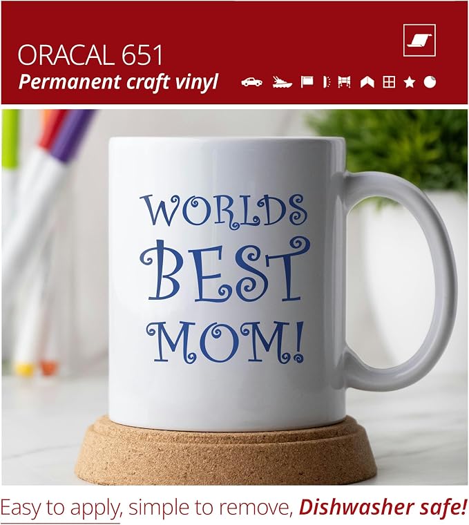 ORACAL 651 Matte Dark Blue Permanent Vinyl Tape Roll – Premium Adhesive Film