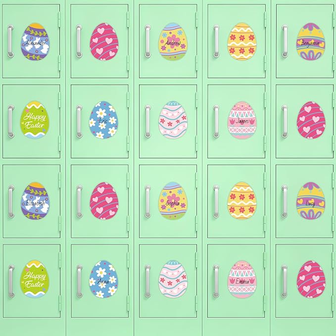54Pcs Easter Egg Cutouts, Spring Classroom Bulletin Board Decorations,