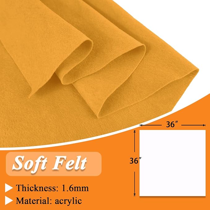 IONTACH 36" X 36" Soft Felt Fabric 1.6mm Thick | Felt Sheets