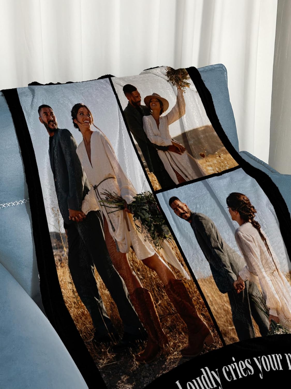Custom Blanket with Photo Text Personalized Throw Blanket Customized Picture Blankets Personalized Gift Flannel Blanket for Birthday Gifts Valentines Day Gift
