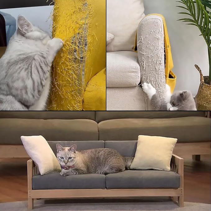 Chuangseed Anti Cat Scratch Tape, Transparent, Double Sided, Furniture Protector
