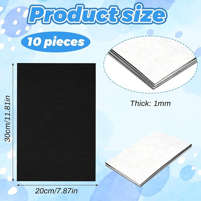 Ymapinc 10PCS Felt Fabric Sheets