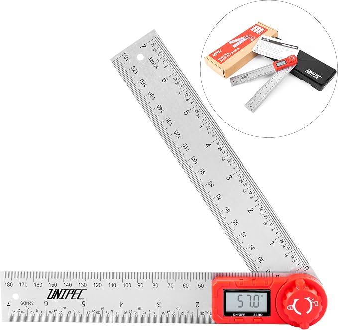 Digital Angle Finder Protractor, Angle Finder Ruler, Stainless steel 7inch 200mm