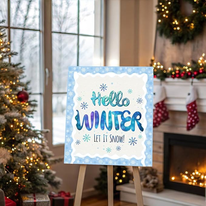 69ft Winter Snowflake Border，Scalloped Rolle Trim Light Blue Classroom Borders