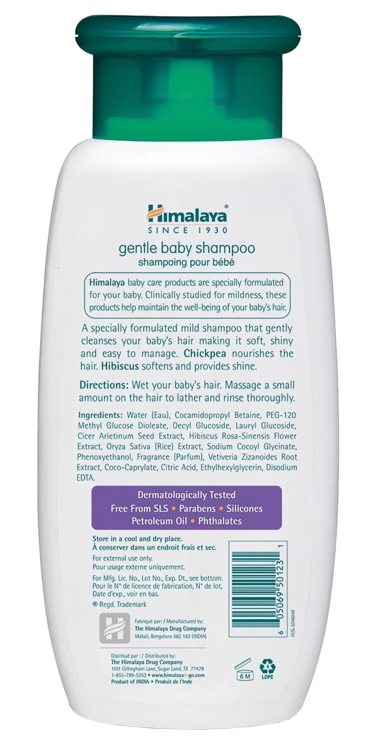 Himalaya Gentle Baby Shampoo for Baby-Soft Hair & Scalp Soothing Moisture, 13.53 oz…