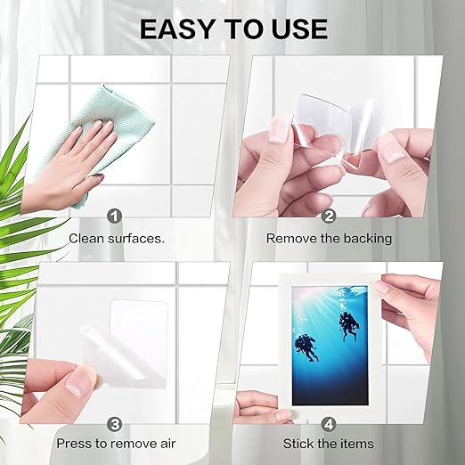 48PCS Nano Double Sided Adhesive Pads, Waterproof No Damage Removable Heavy