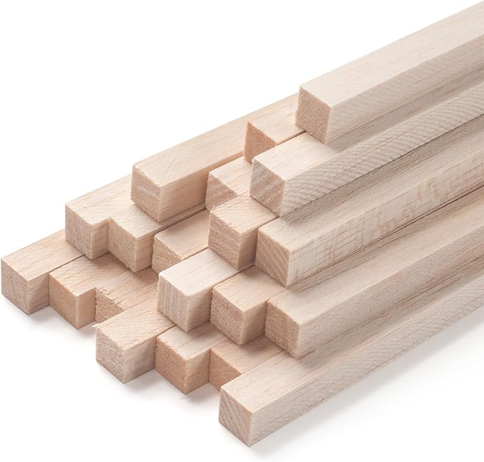 Balsa Wood Sticks, Balsa Wood Strips, Unfinished Wood Craft Sticks