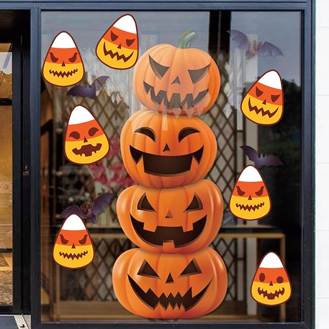 48 Pcs Candy Corn Cutouts Halloween Paper Cut-Outs Candy Corn Bulletin Board