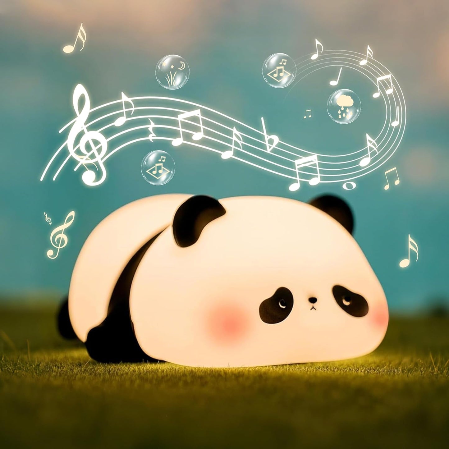 Panda Night Light with White Noise, Sound Machine for Baby Sleeping Aid,Toddler Sleep Trainer 4 Soothing Sleep Sounds,Timer/Dimmable Nursery Silicone Night Light, Cute Panda Gifts for Kids Boys/Girls