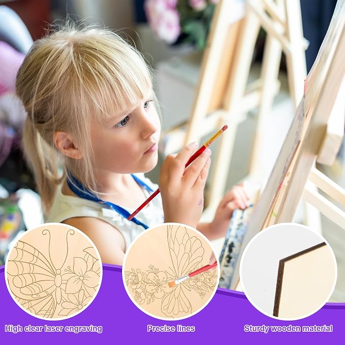 COCHIE 10PCS Large Halloween Unfinished Wood Crafts to Paint