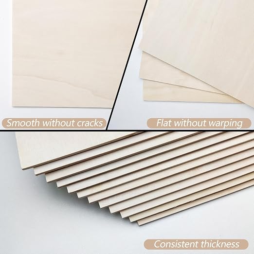 36 Pack Basswood Sheets 1/8 inch, 3mm Basswood