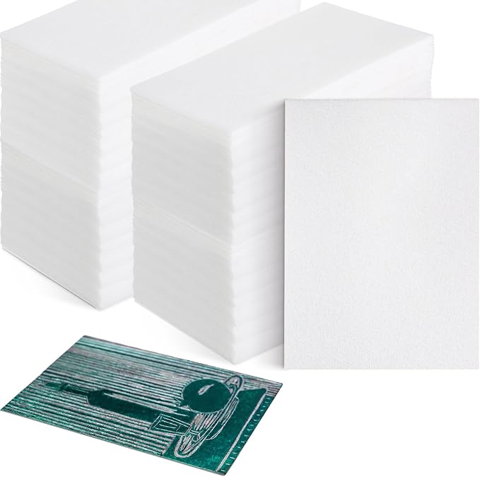 Pangda 360 Pcs White Foam Printing Plates, Foam Sheets Crafts Color Craft Board