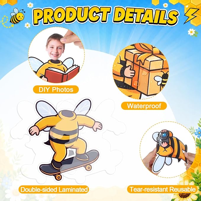 120pcs Bee Theme Cutouts Honey Bee Bulletin Board Decorations Back to School