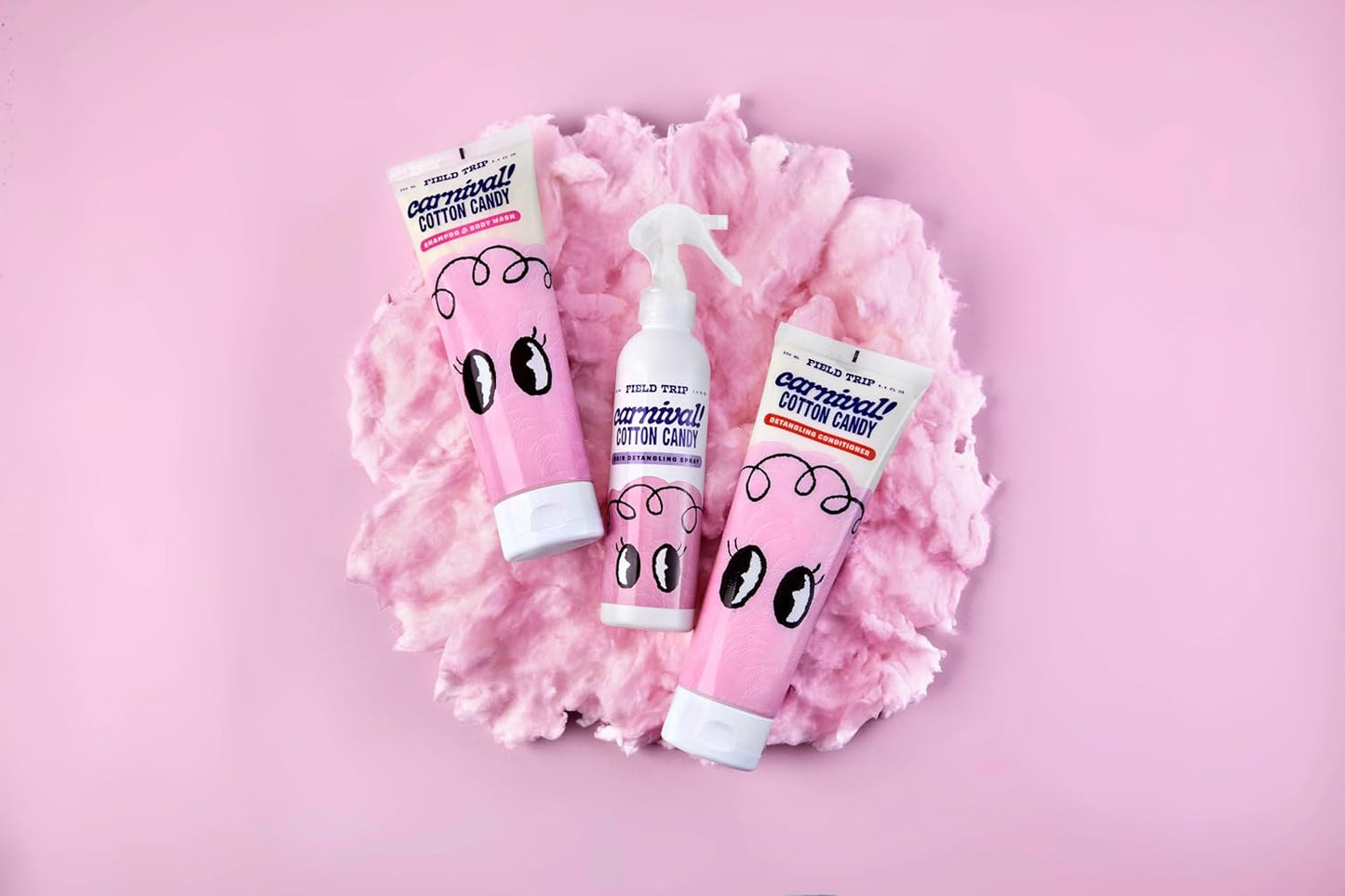 Field Trip Kids Carnival - Cotton Candy Scent - Hair Care for Kids - Tear Free - Leaves Hair Soft & Tangle-Free With Chamomile, Lavender, & Aloe (8.4 ounce, Cotton Candy Conditioner)