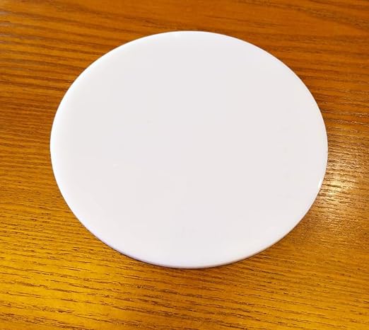 Set of 20 White Acrylic Discs, 1/8" Thick Round Transparent Circle Blanks