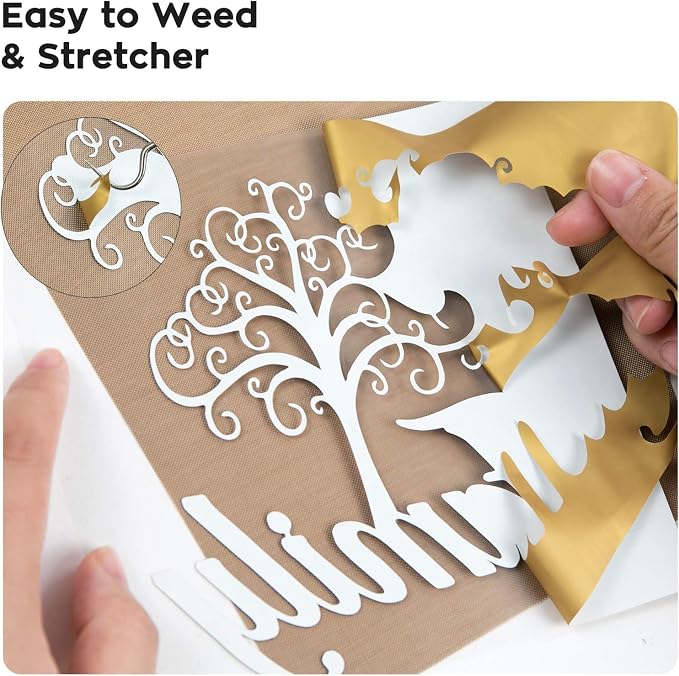 Dysania Gold Heat Transfer Vinyl, 10 Pack 12 x 12in Gold HTV Vinyl | Iron on