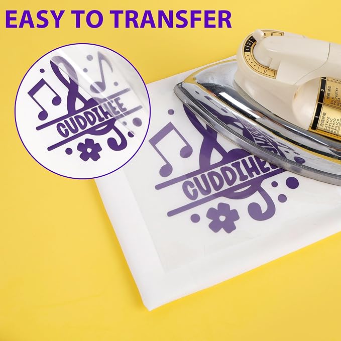 HTVVETUR Purple HTV Iron on Vinyl 12Inch by 35ft Roll HTV Heat Transfer Vinyl