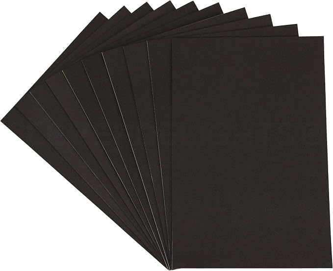 CleverDelights 8" x 12" Black Foam Sheets