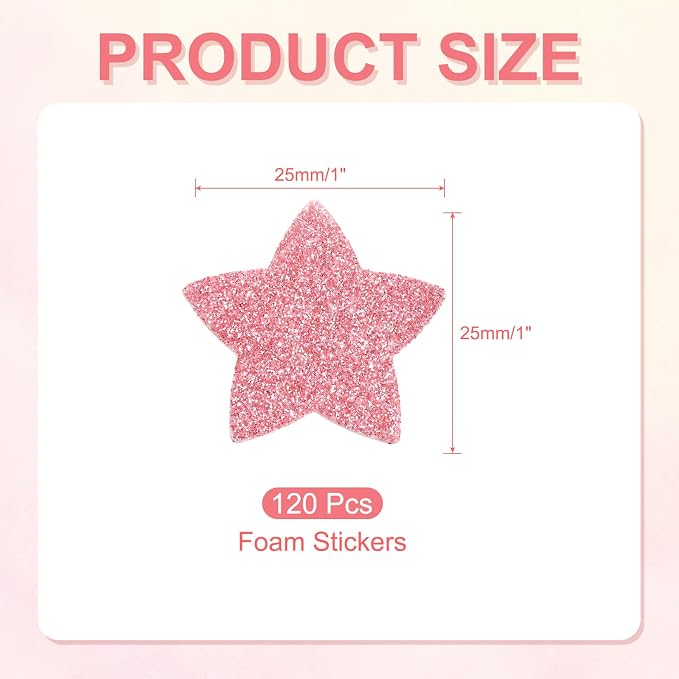PATIKIL 1"x1" Star Foam Stickers