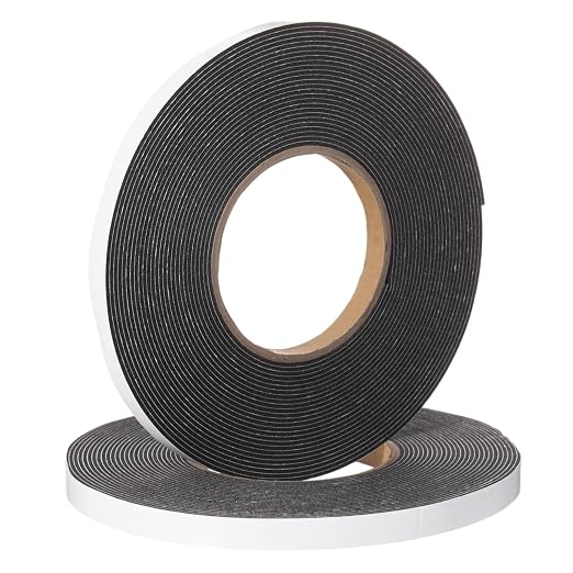 Tatuo 2 Rolls Double Sided Foam Tape PE Foam Tape Sponge Soft Mounting Adhesive