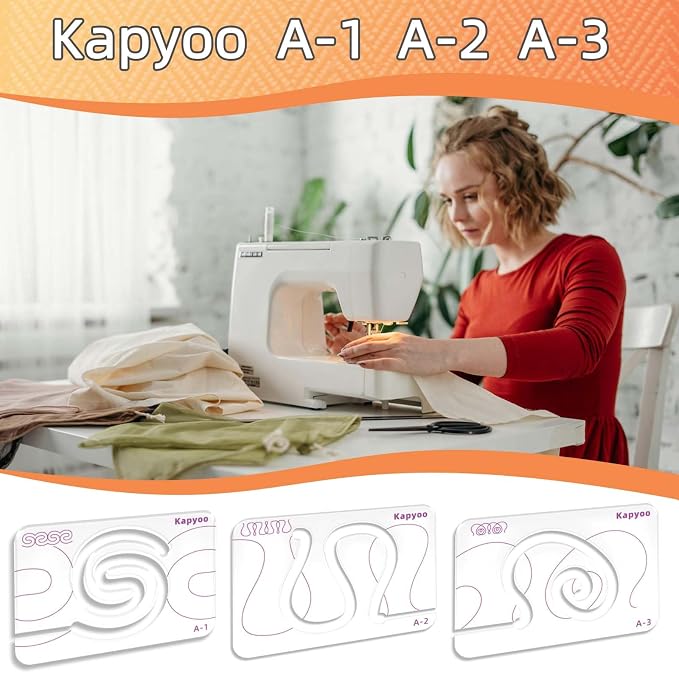3Pcs Free Motion Quilting Templates