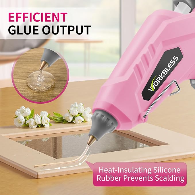 Full Size Hot Glue Gun 60W/100W Dual Power W/ 20PCS Sticks, Home Repair
