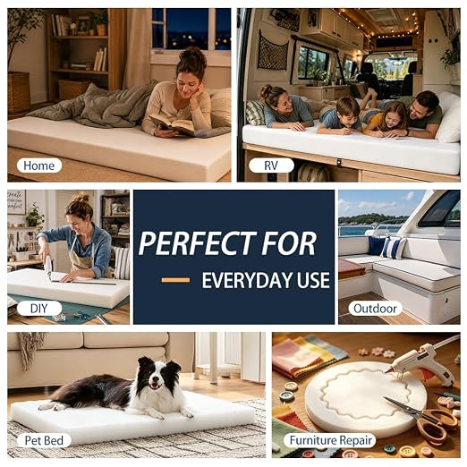 Upholstery Foam Pad, Window Seats, Headboards, Bench Pads, Upholstery Repair