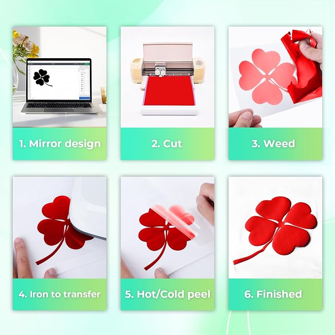 Aoder Red Puff Vinyl Heat Transfer