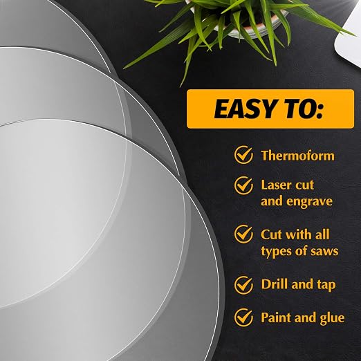 6 Pieces 2 mm Acrylic Sheet Transparent LED Film