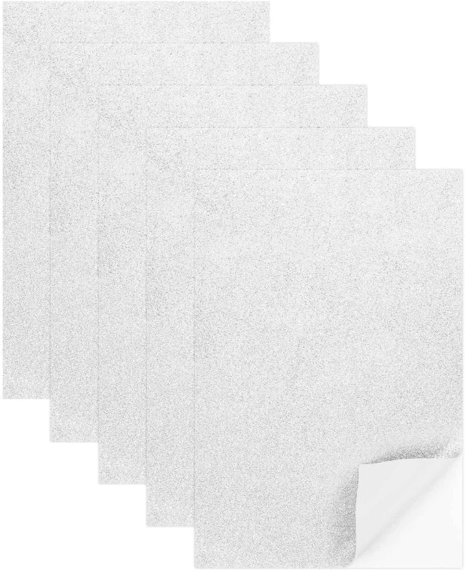 MECCANIXITY 5 Sheets Silver Shiny Foam Sheets