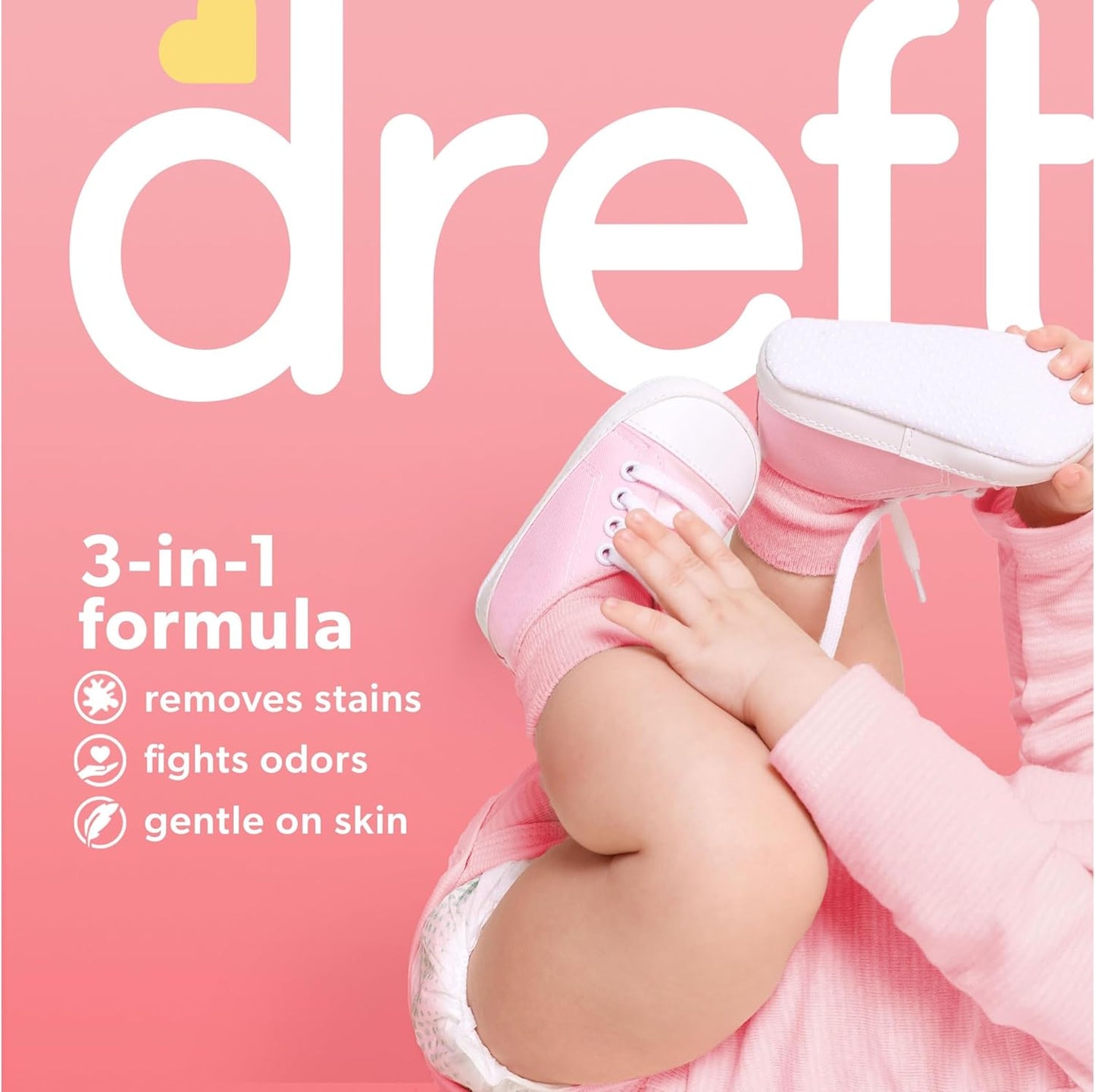 Dreft Stage 1 Newborn Baby Liquid Laundry Detergent, Gentle on Sensitive Skin, HE Compatible, 64 loads